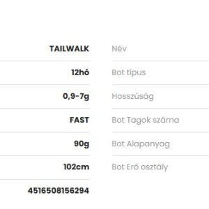 Tailwalk Backhoo Tres S642L pergetőbot