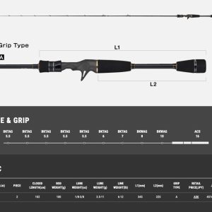 Tailwalk Backhoo Tres C652ML baitcasting pergetőbot